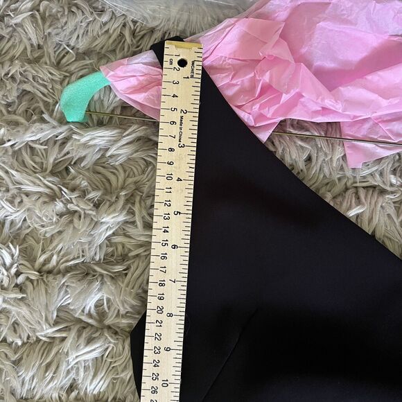 Jill Jill Stuart One Shoulder With Velvet Side Tie Black Formal Gown Size 6 - Picture 15 of 16